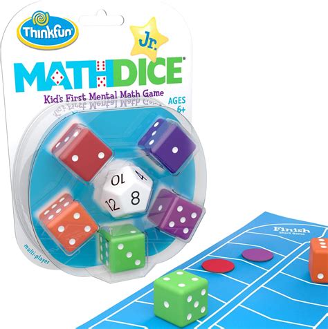 Amazon.com: Think Fun Math Dice Junior Game for Boys and Girls Age 6 ...