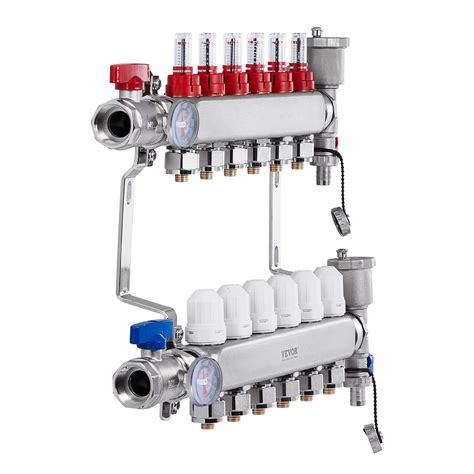 VEVOR Radiant Floor Heat Manifold — Stainless Steel System