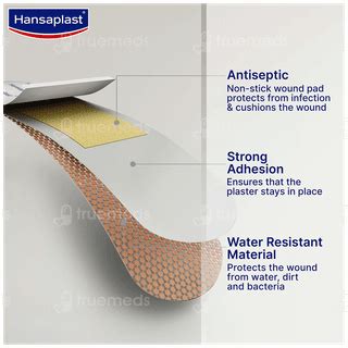 Hansaplast Washproof Antiseptic Strips 20 - Uses, Side Effects, Dosage ...