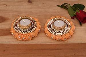 Buy Collectible India Cast Iron Flower Diya Tealight Candle Holder ...