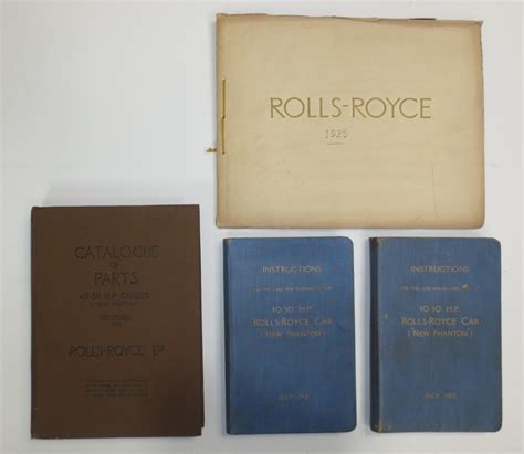 Bonhams Cars : A sales brochure, Catalogue of Parts and two Instruction ...