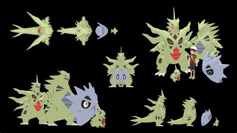 Larvitar, Pupitar, And Tyranitar