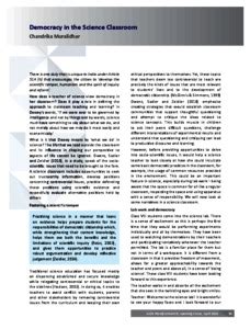 Democracy in the science classroom - ePrints@APU