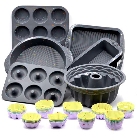 51PCS Silicone Bakeware Set Silicone Cake Molds Set For Baking ...