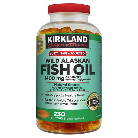 Buy Kirkland Signature Kirkland Signature Wild Alaskan Fish Oil 1400 mg ...