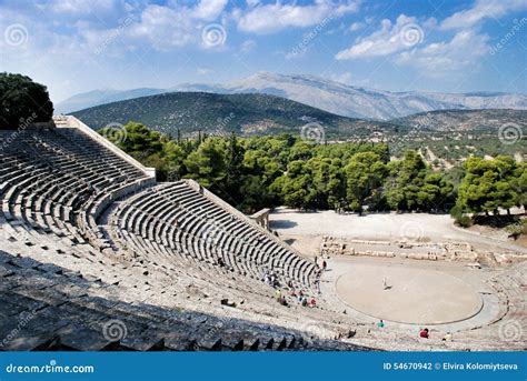 Epidaurus Small City in Ancient Greece Stock Photo - Image of ...