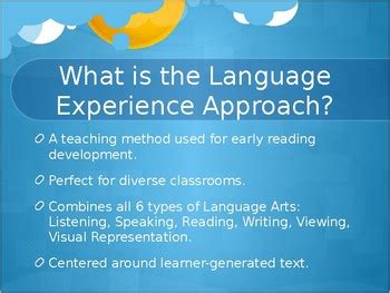 Image result for Language Experience Approach Definition