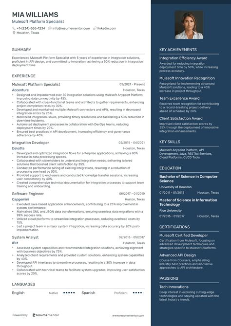 Image result for MuleSoft Developer Resume