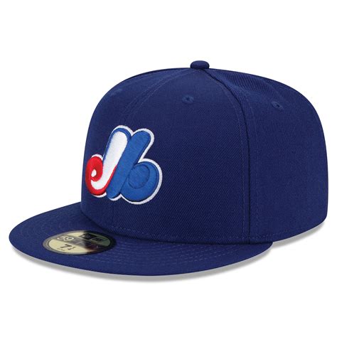 Montreal Expos 59FIFTY Authentic Fitted MLB Baseball Hat - Royal ...