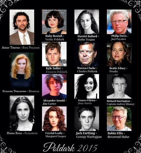 New cast crib sheet | Poldark, Poldark cast, Poldark tv series