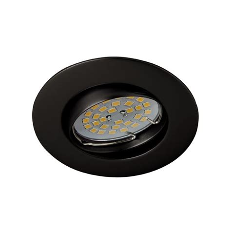 LED BASIC round tilting recessed light black (8W) - Wonderlamp.shop