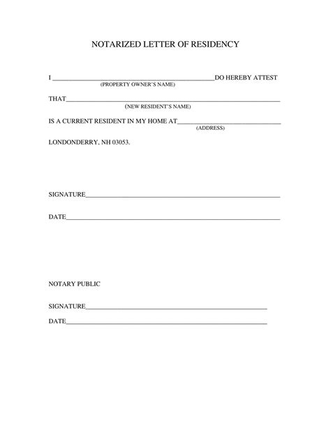 Blank Notary Letter Template