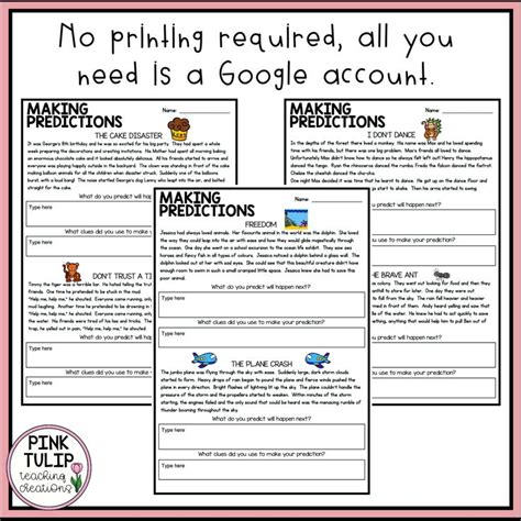 Image result for Prediction Task Before Reading Worksheet