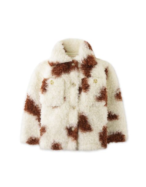 GIRLS COW PRINT SHERPA JACKET – Gingersnaps Global Store