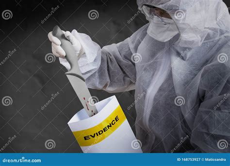 Forensic Technician Collecting Evidence at Crime Scene,forensic Science ...