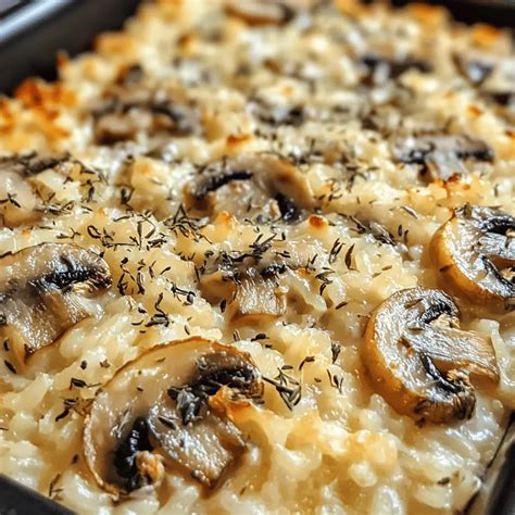 Ultimate One-Pan Creamy Mushroom Rice Bake: Comforting Meal