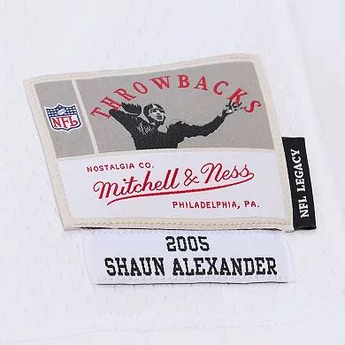Men's Mitchell & Ness Shaun Alexander White Seattle Seahawks 2005 ...
