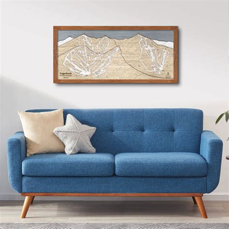 Sugarbush, VT Ski Trail Map Art | 3D Wood Ski Slope Art