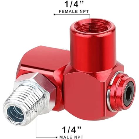FTVOGUE 4PCS NPT 360 Degree Swivel Air Hose Connector 1/4in India | Ubuy