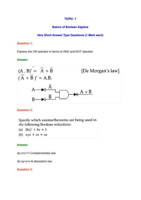Image result for Boolean Algebra Class 12 Computer Science