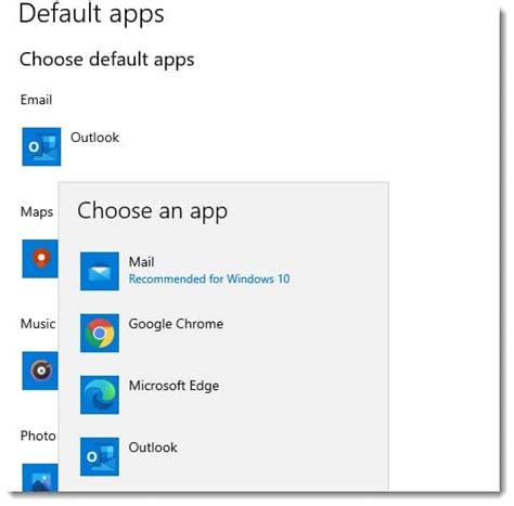 Image result for Default Mail Client Windows