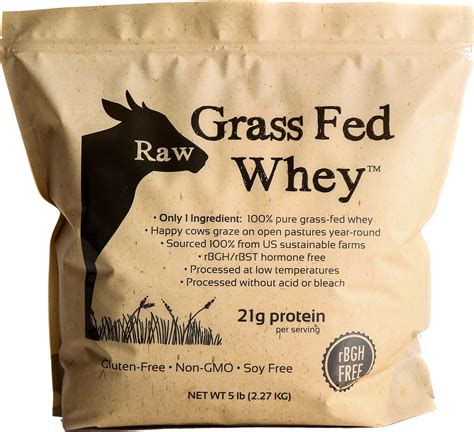 Raw Grass Fed Whey Protein Powder - 100% Grass Fed, Cold Processed, GMO ...