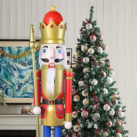 Buy CDL 6 feet Tall Life Size Large Christmas Wooden Nutcracker King ...