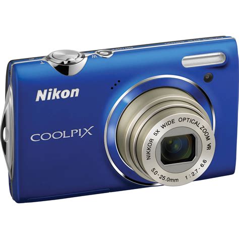 Nikon CoolPix S5100 Compact Digital Camera (Blue) 26225 B&H