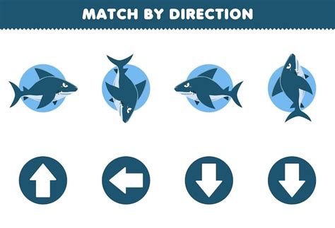Education game for children match by direction left right up or down ...