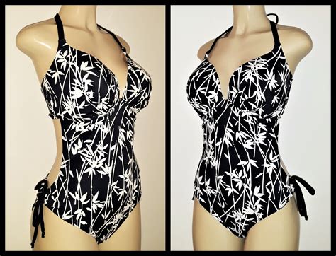 Push up One Piece Swimsuit Monokini, Halter Neck Bathing Suit ...