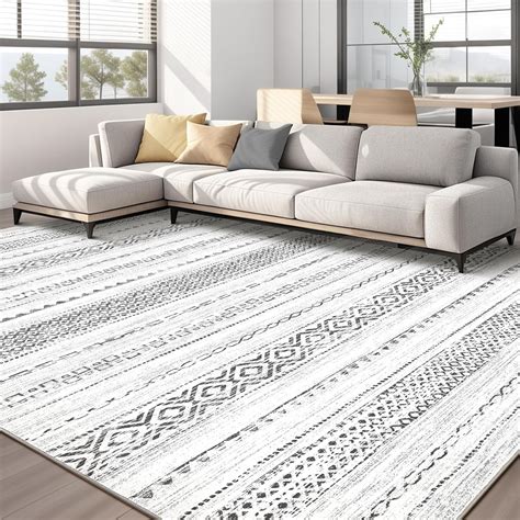 Amazon.com: Area Rug Living Room Rugs - 8x10 Washable Boho Farmhouse ...