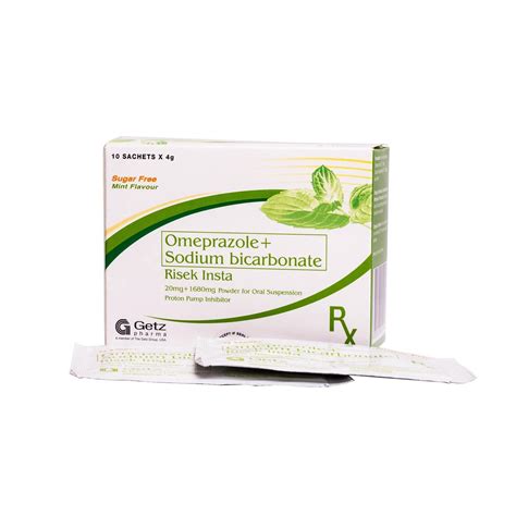 RISEK INSTA Omeprazole / Sodium Bicarbonate 20mg / 1680mg Powder for ...