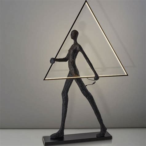 Human Statue Floor Lamp With Triangle (Custom made) - Elegant Interior