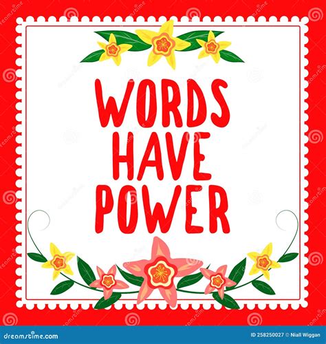 Inspiration Showing Sign Words Have Power. Concept Meaning Essential ...