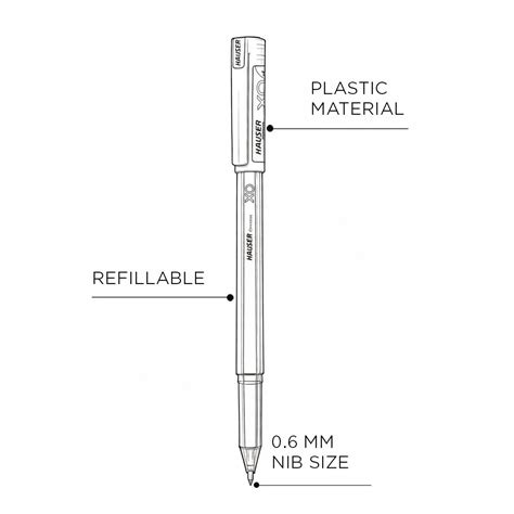 Hauser XO Jumbo Gel Pen Box Pack(Pack of 10) - SCOOBOO - Hauser