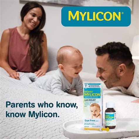 Mylicon Gas Relief Drops for Infants and Babies - Dye-Free Formula - 1 ...