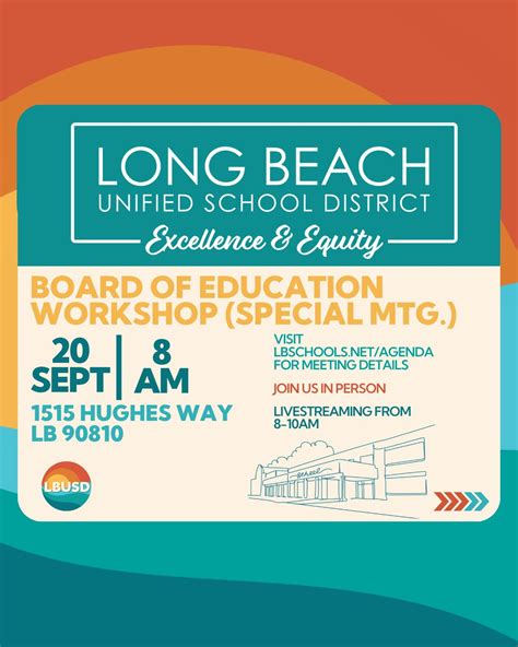 Long Beach Unified School District on LinkedIn: 🗣 Join us for the next ...