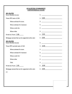 Fillable Online Qualifying Worksheet A H Pearce Forms Fax Email Print ...