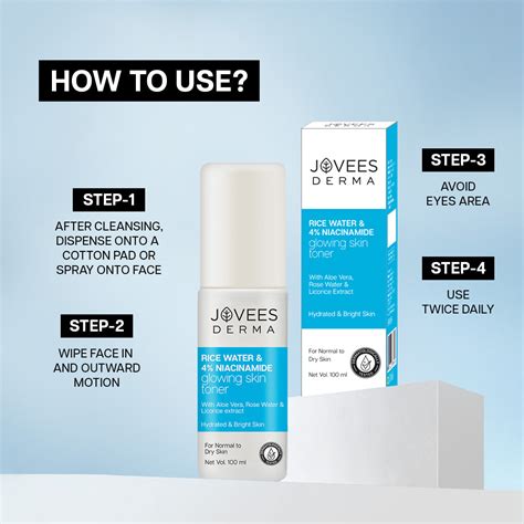Derma Rice Water & 4% Niacinamide Glowing Skin Toner (100ml) – Jovees ...