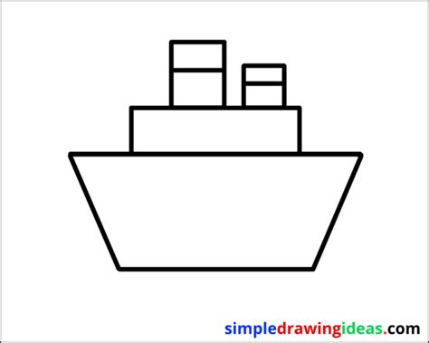 How to draw a ship easy - Step by step guide - Simple Drawing Ideas