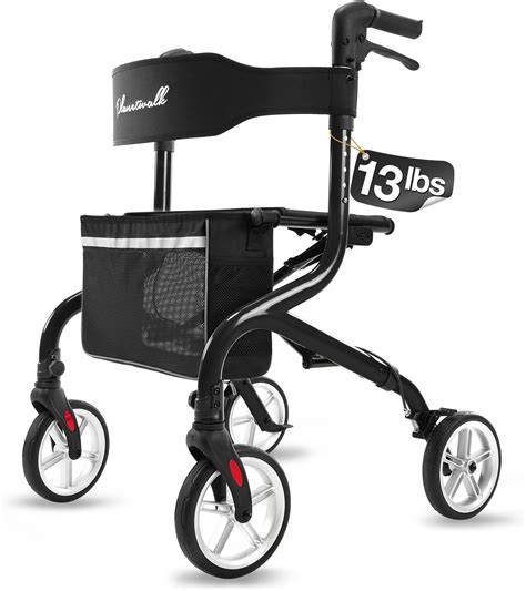 Amazon.com: PLANET WALK Super Lightweight Rollator Walker for Seniors, Foldable Rolling Walker ...