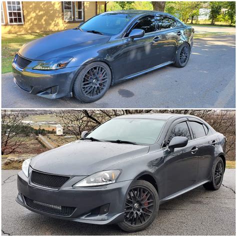 A little before and after of my 2008 IS350. Still making modifications trying to make her look ...