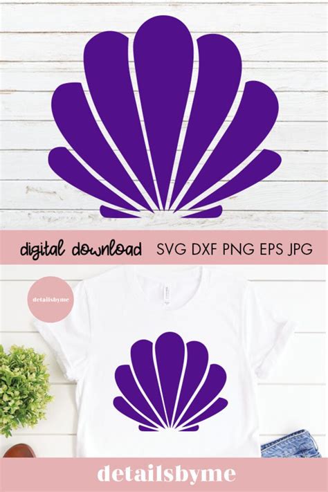 Seashell Svg Seashell Silhouette Svg Mermaid Shell Svg Sea - Etsy