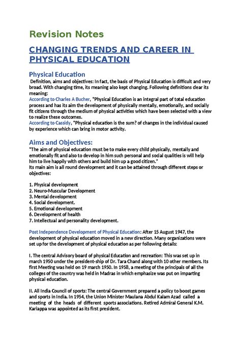 11TH MID TERM Notes (C-1&2) - Revision Notes CHANGING TRENDS AND CAREER ...