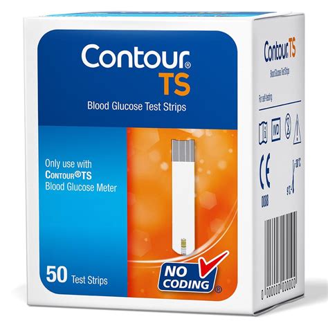 Buy Contour TS Blood Glucose Test Strips, 50 Count | 19 Minutes ...