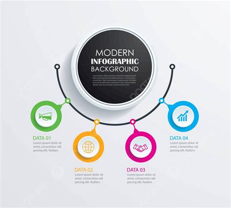 Vector Illustration Of Abstract Infographics Template With 4 Circular ...