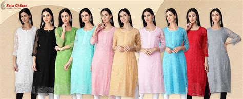 Buy Seva Chikan Hand Embroidered Lucknowi Chikankari Straight Grey ...
