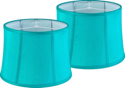 GOSO 12" x14" x10" (Spider) Teal Square Lamp Shades Set of 2 Medium ...