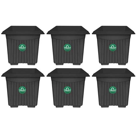 UV Treated Square Plastic Planter (10 inches) – TrustBasket