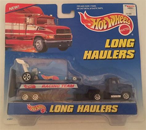 Buy Hot Wheels Long Haulers: Race Car and Long Haulers Semi and Trailer ...